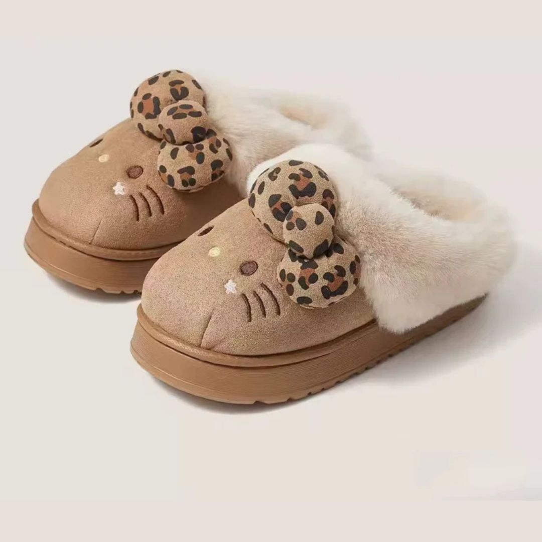 Cozy Hello Kitty Plush Slippers
