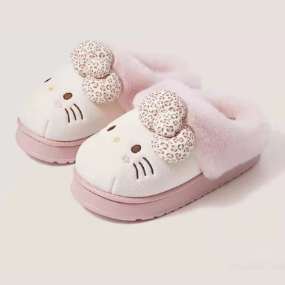 Cozy Hello Kitty Plush Slippers