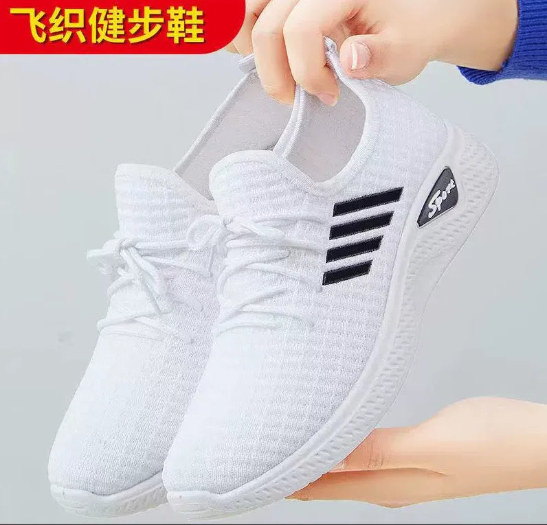 New 2025 Trendy Women's Mesh Low-Top Running Sneakers with Air Mesh for Spring and Summer Women Flat Shoes