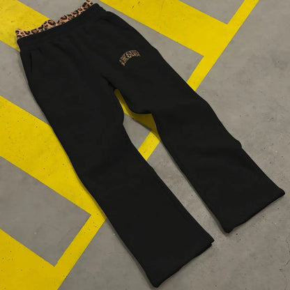 Kapuzenpullover mit gesticktem Leopardenmuster